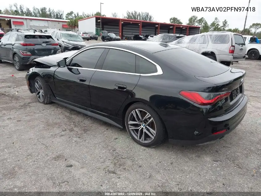 WBA73AV02PFN97418 2023 BMW 430I Gran Coupe xDrive