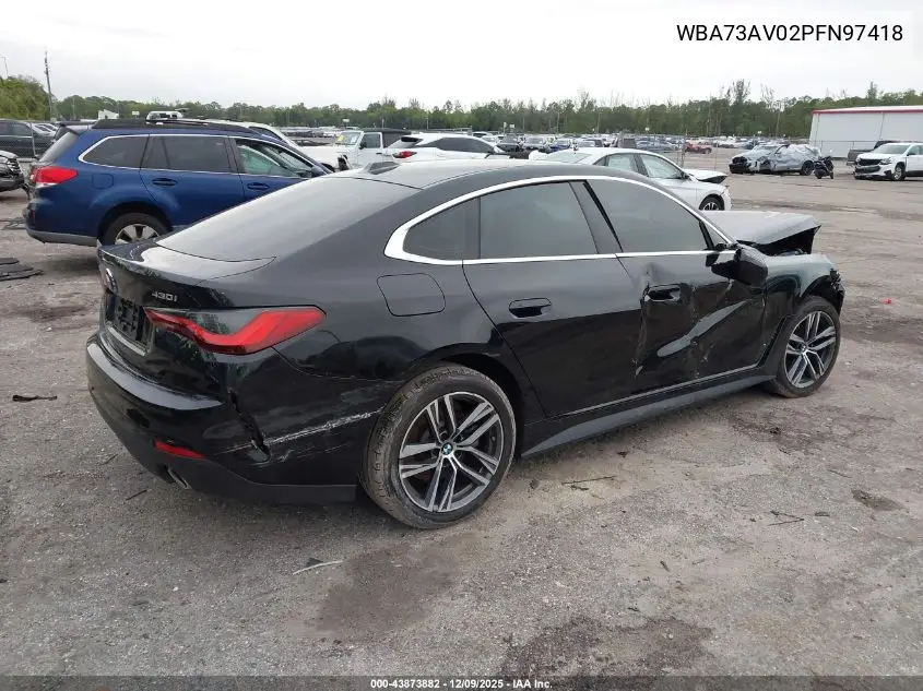 WBA73AV02PFN97418 2023 BMW 430I Gran Coupe xDrive