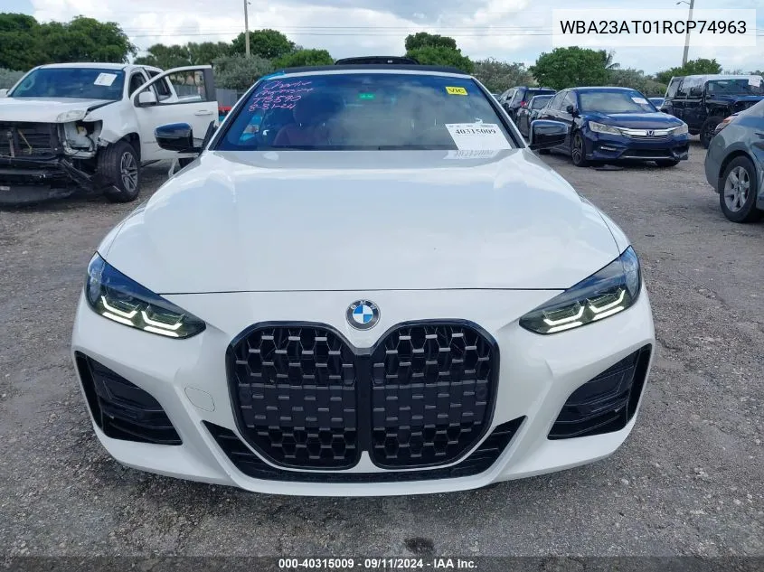 WBA23AT01RCP74963 2024 BMW 4 Series 430I