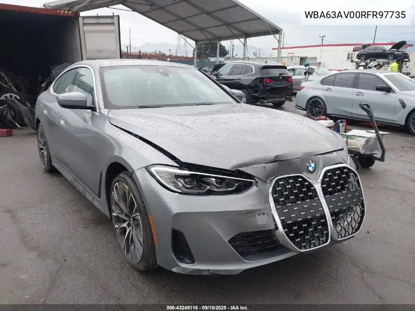 WBA63AV00RFR97735 2024 BMW 4 Series Gran Coupe 430I