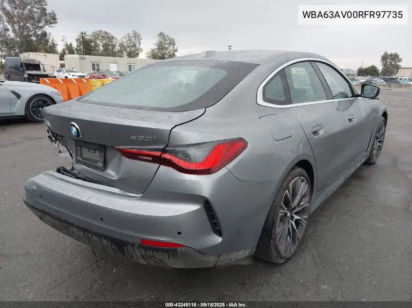 WBA63AV00RFR97735 2024 BMW 4 Series Gran Coupe 430I