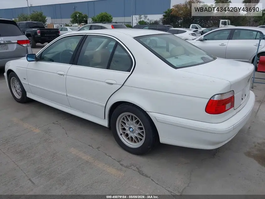 WBADT43442GY43690 2002 BMW 525Ia