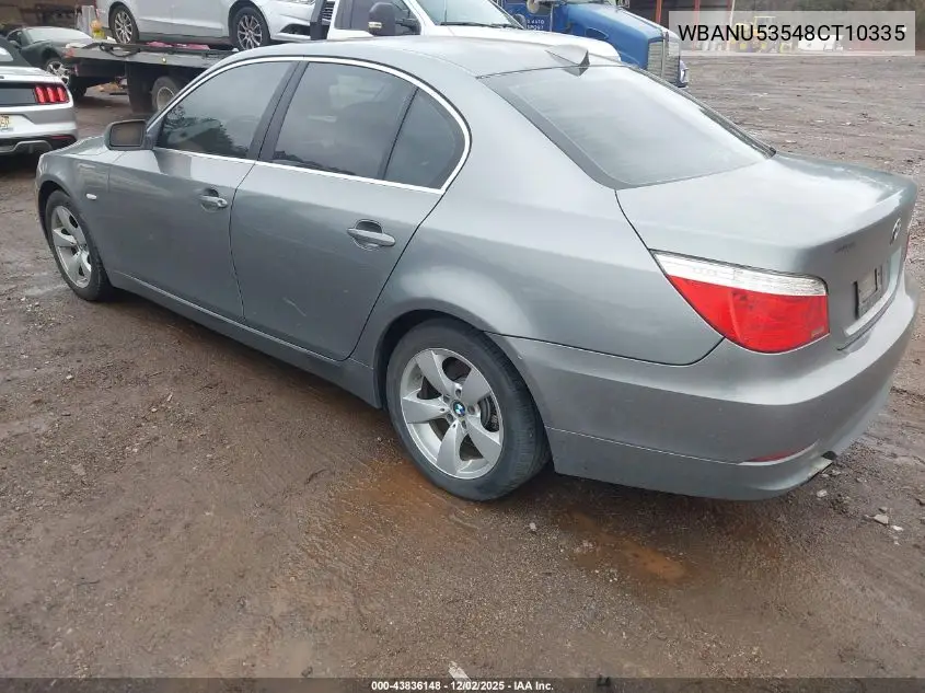WBANU53548CT10335 2008 BMW 528I
