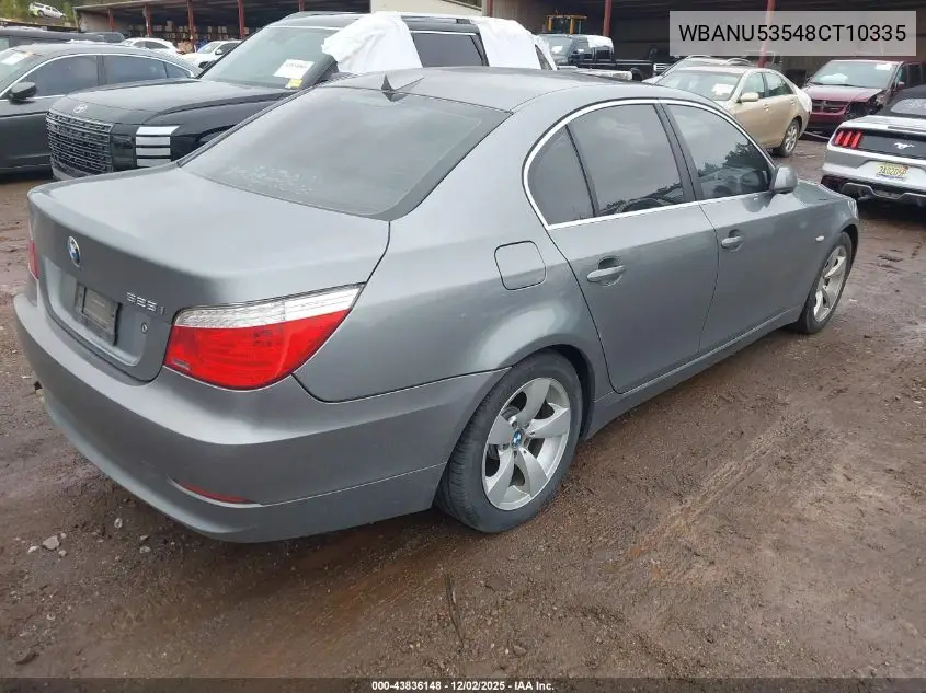 WBANU53548CT10335 2008 BMW 528I