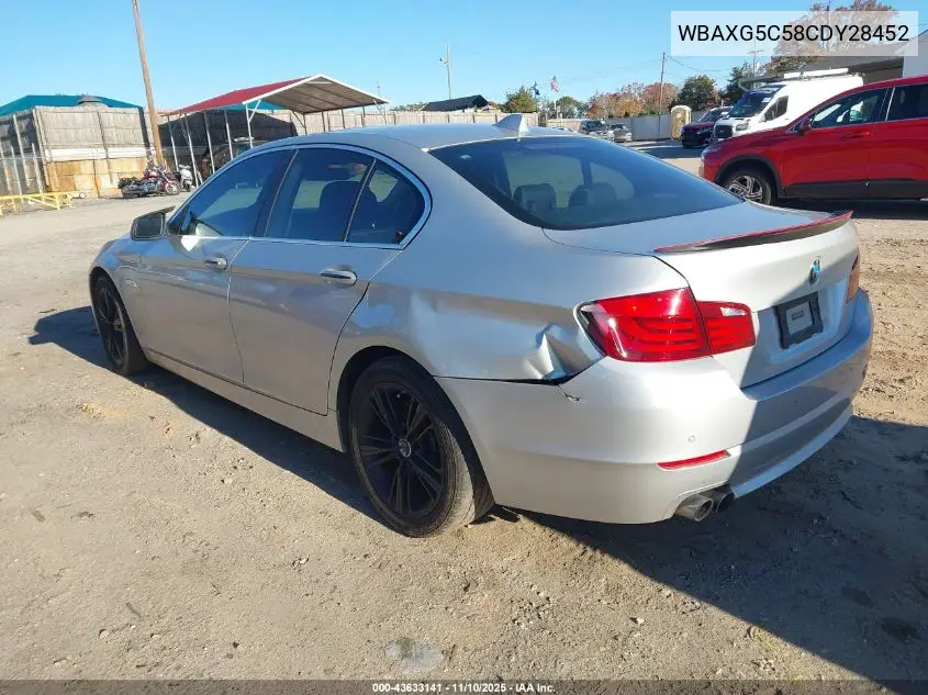 WBAXG5C58CDY28452 2012 BMW 528I