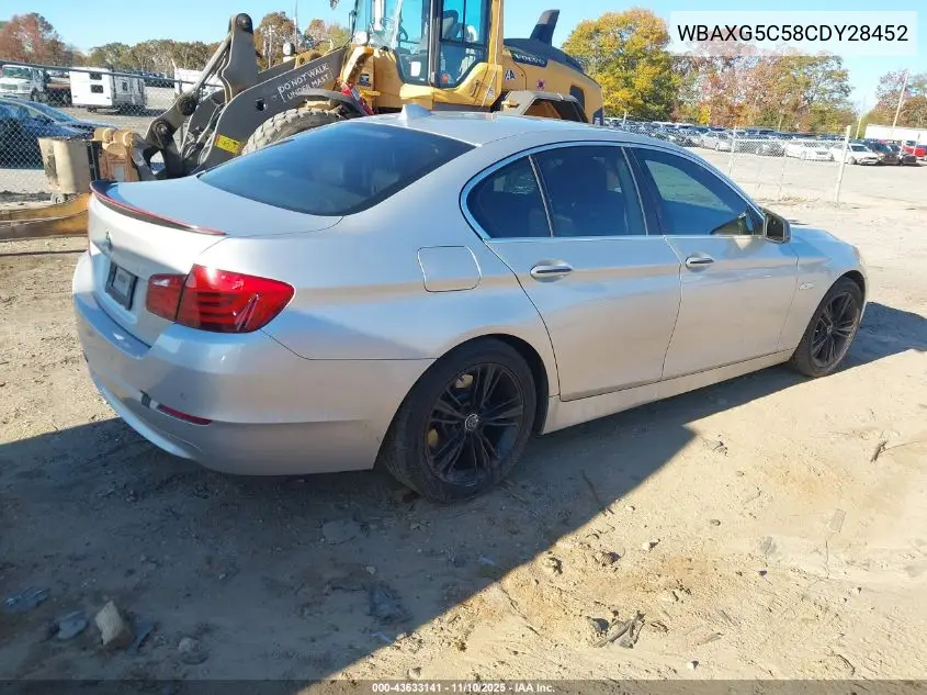 WBAXG5C58CDY28452 2012 BMW 528I