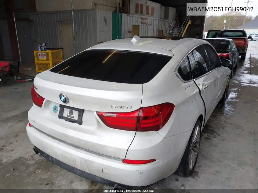 WBA5M2C51FGH99042 2015 BMW 535I Gran Turismo