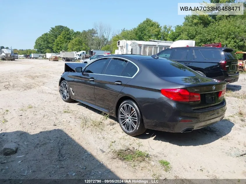 WBAJA7C33HG458471 2017 BMW 5 Series 530I xDrive