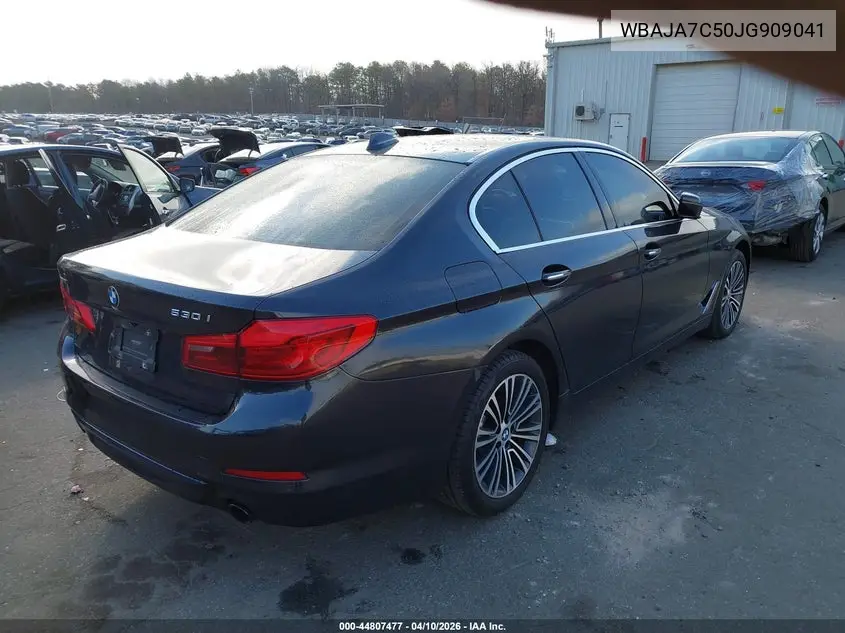 2018 BMW 530I xDrive VIN: WBAJA7C50JG909041 Lot: 44807477