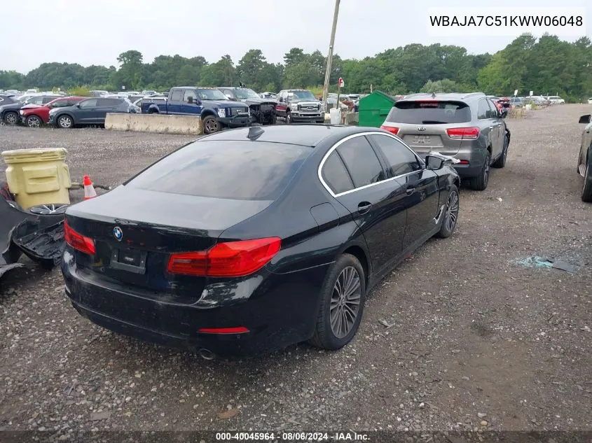 WBAJA7C51KWW06048 2019 BMW 530I xDrive