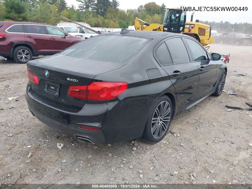 WBAJE7C55KWW00449 2019 BMW 540 Xi