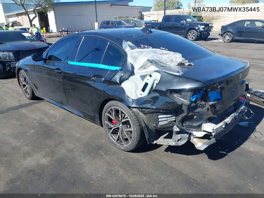 WBA73BJ07MWX35445 2021 BMW 540I xDrive