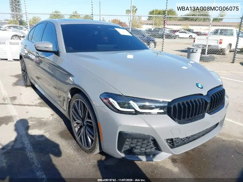 WBA13AG08MCG06075 2021 BMW 530E