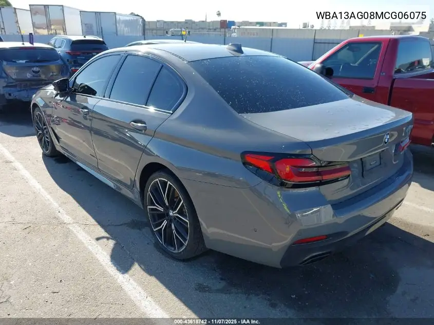 WBA13AG08MCG06075 2021 BMW 530E
