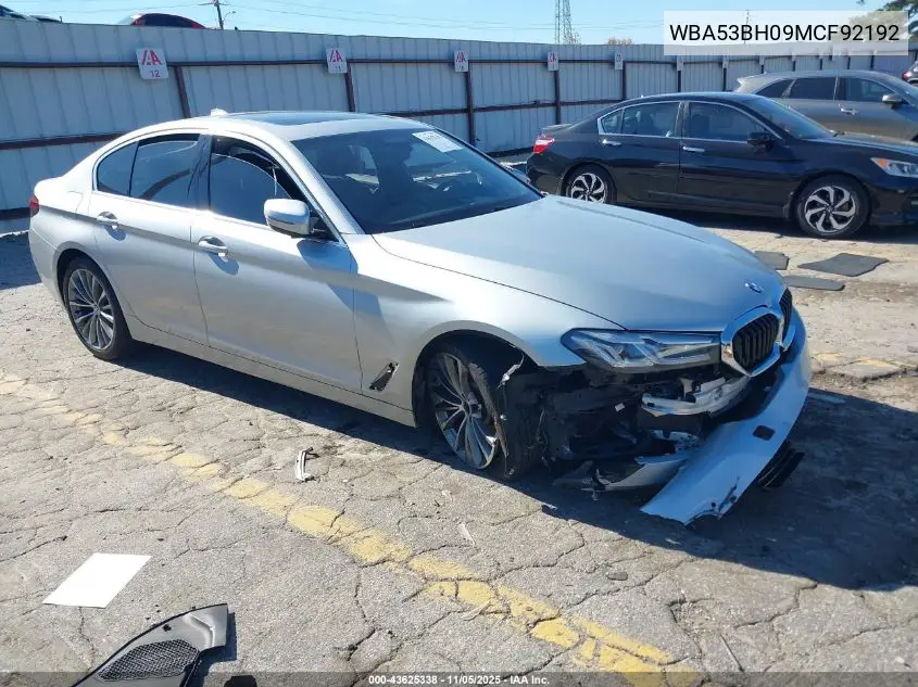 WBA53BH09MCF92192 2021 BMW 530I