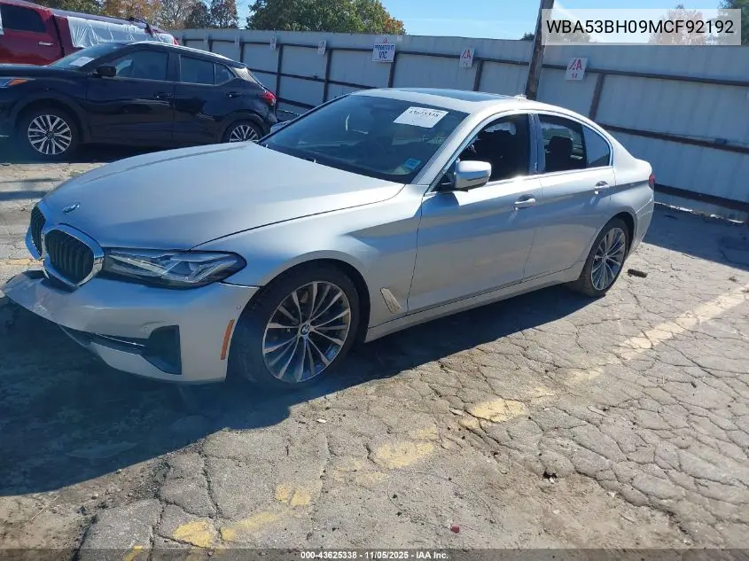 WBA53BH09MCF92192 2021 BMW 530I