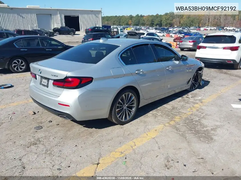 WBA53BH09MCF92192 2021 BMW 530I