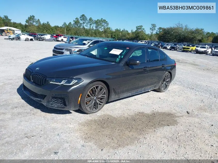 WBA53BH03MCG09861 2021 BMW 530I
