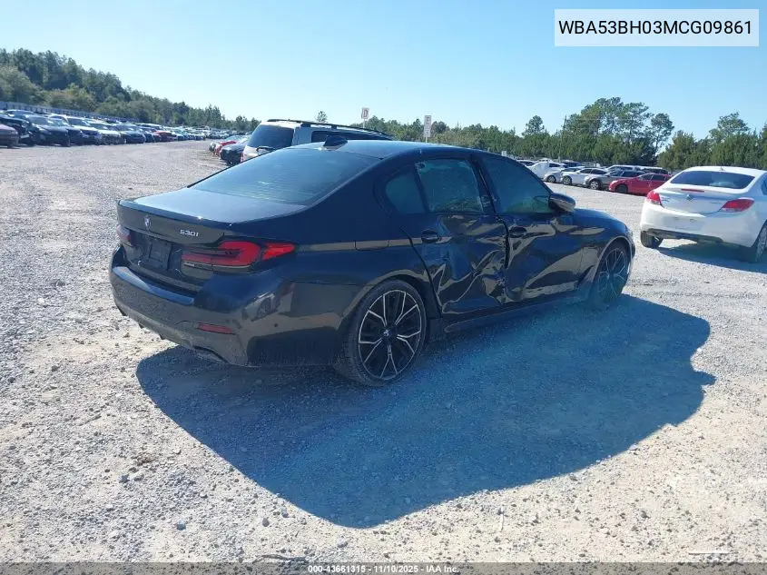 WBA53BH03MCG09861 2021 BMW 530I