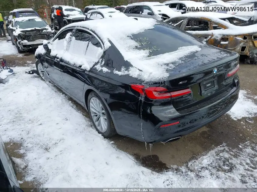 WBA13BJ09MWW98615 2021 BMW 530I xDrive