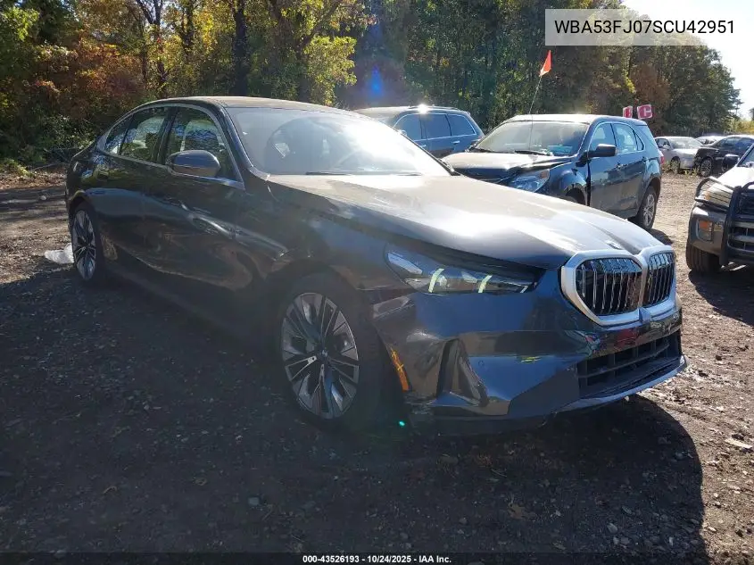 WBA53FJ07SCU42951 2025 BMW 530I xDrive