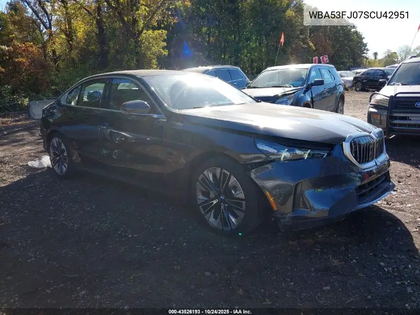WBA53FJ07SCU42951 2025 BMW 530I xDrive