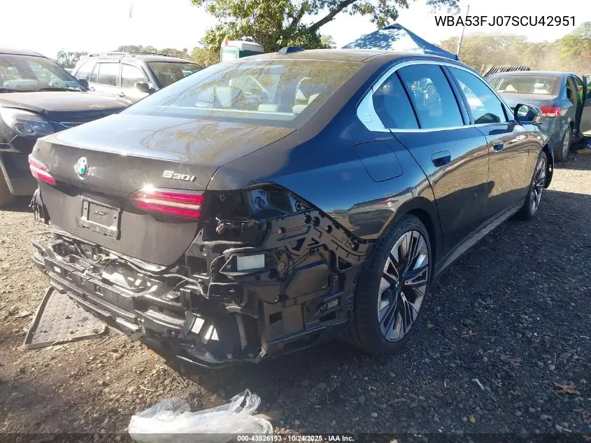 WBA53FJ07SCU42951 2025 BMW 530I xDrive