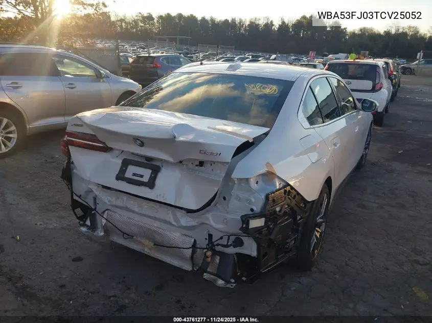 WBA53FJ03TCV25052 2026 BMW 530I xDrive