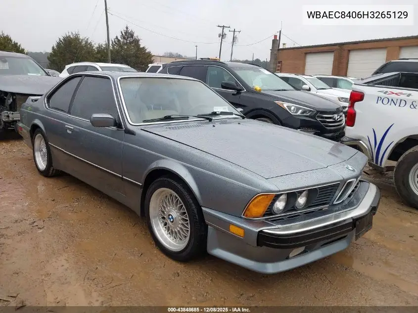 WBAEC8406H3265129 1987 BMW 635 Csi Automatic L6