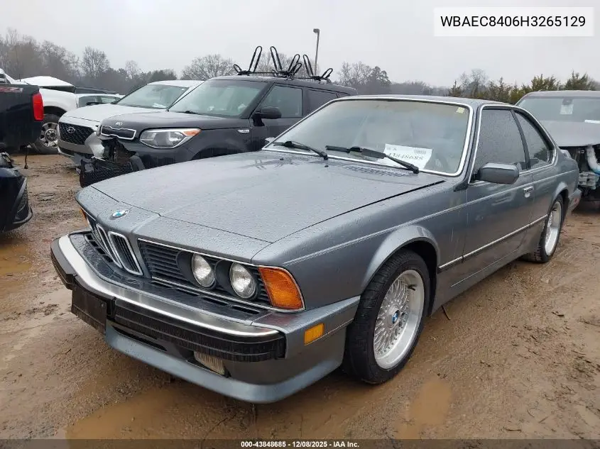 WBAEC8406H3265129 1987 BMW 635 Csi Automatic L6