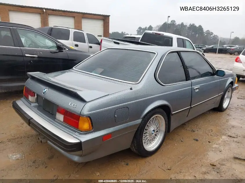 WBAEC8406H3265129 1987 BMW 635 Csi Automatic L6