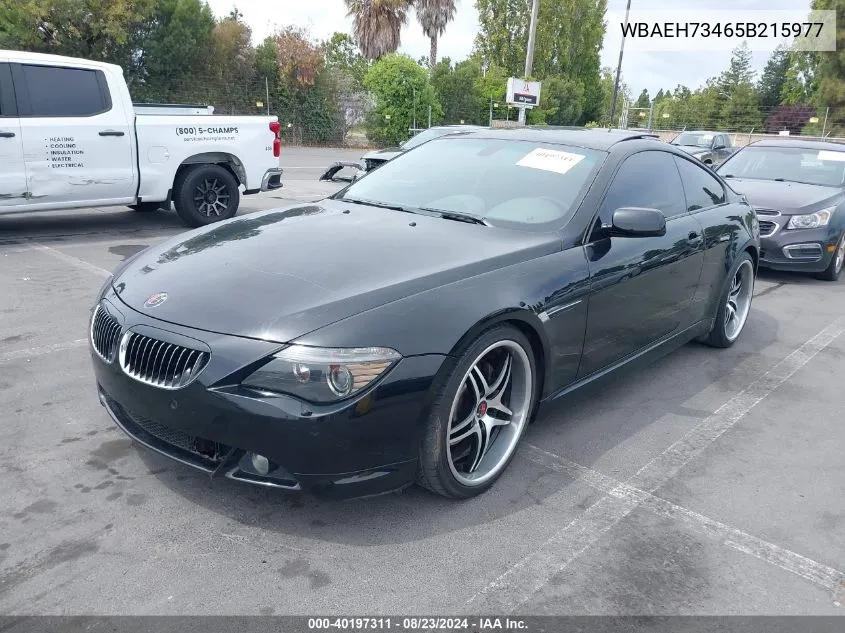 WBAEH73465B215977 2005 BMW 645Ci