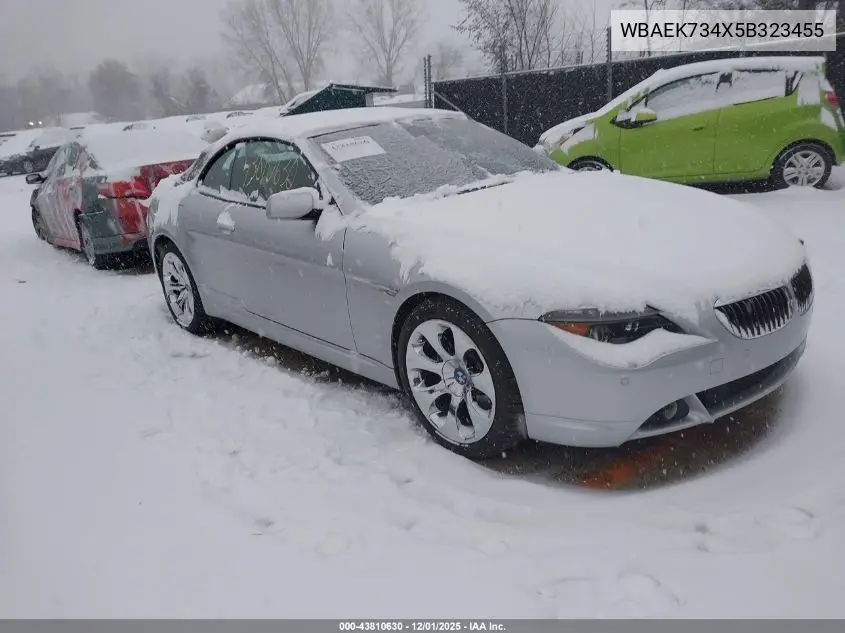 WBAEK734X5B323455 2005 BMW 645Ci