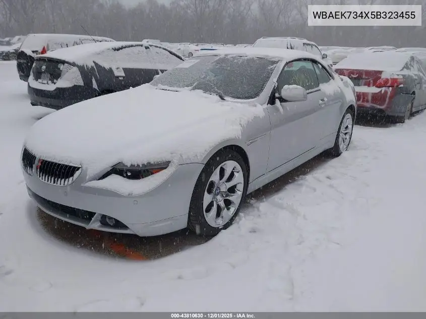 WBAEK734X5B323455 2005 BMW 645Ci