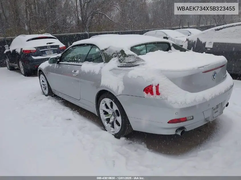 WBAEK734X5B323455 2005 BMW 645Ci