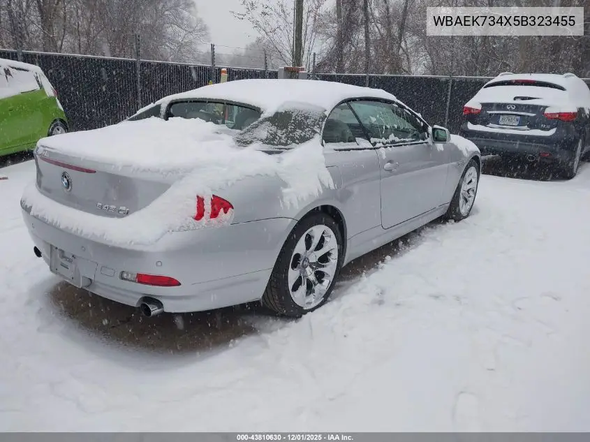 WBAEK734X5B323455 2005 BMW 645Ci