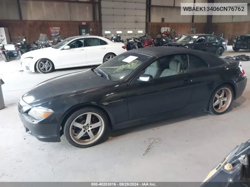 WBAEK13406CN76762 2006 BMW 650I