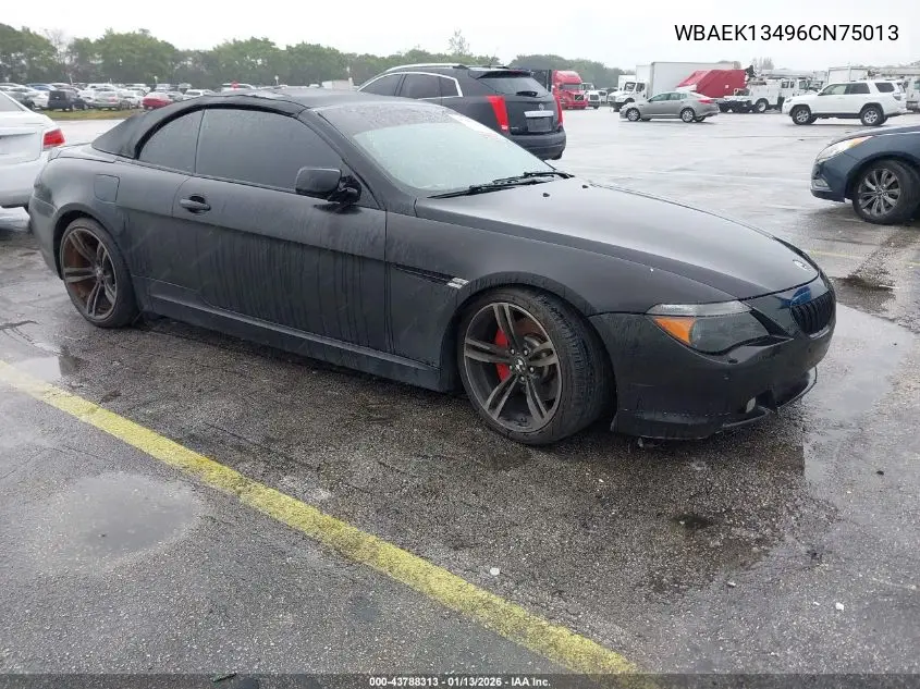WBAEK13496CN75013 2006 BMW 650I