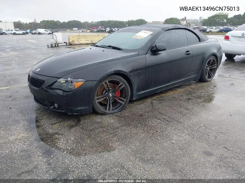 WBAEK13496CN75013 2006 BMW 650I
