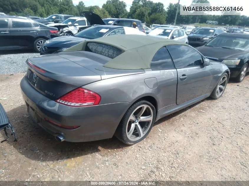 WBAEB53588CX61466 2008 BMW 650I