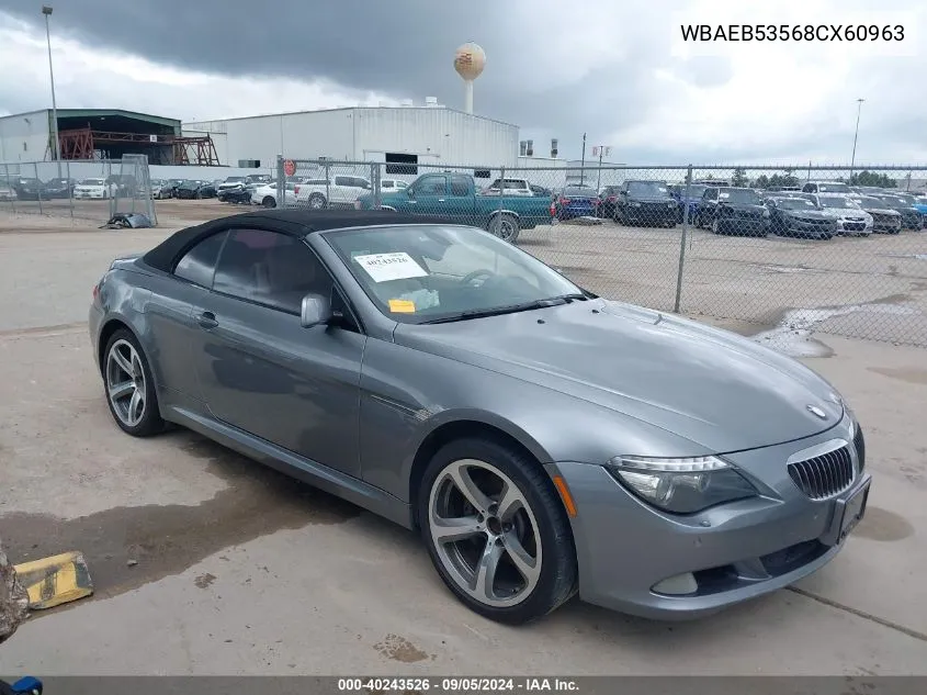 WBAEB53568CX60963 2008 BMW 650I