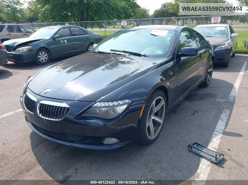 WBAEA53559CV92494 2009 BMW 650I