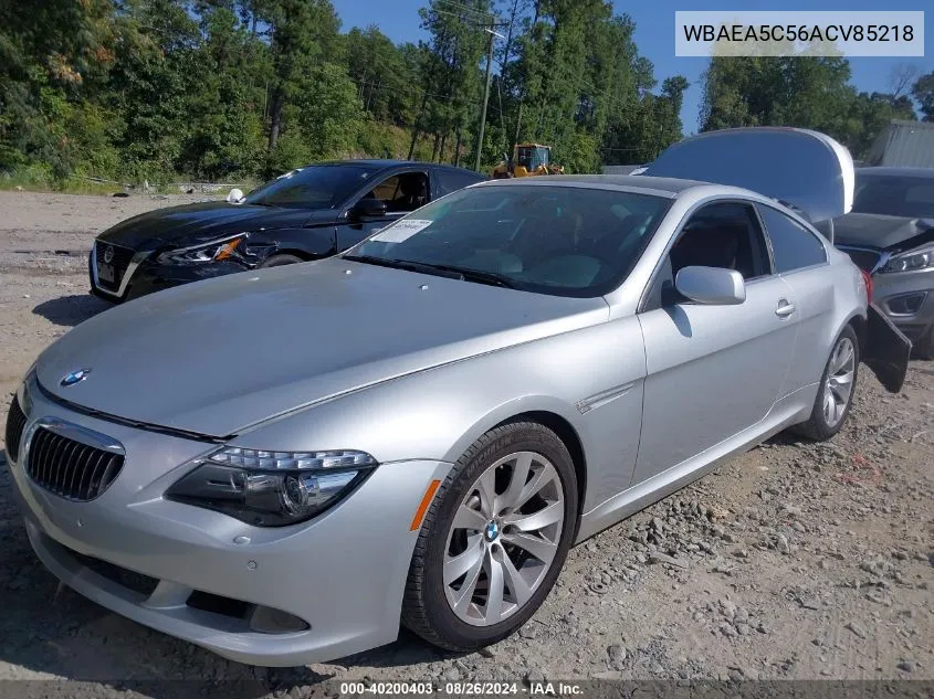 WBAEA5C56ACV85218 2010 BMW 650I