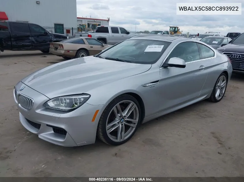 WBALX5C58CC893922 2012 BMW 650I xDrive