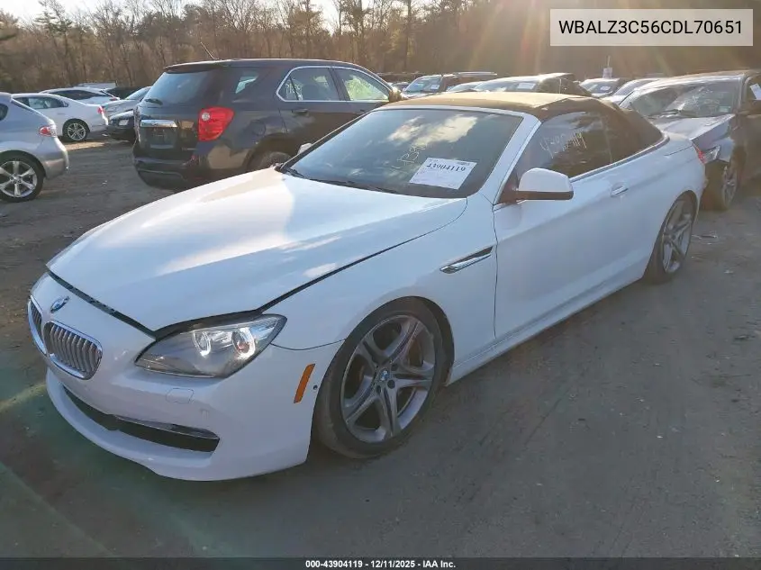 WBALZ3C56CDL70651 2012 BMW 650I