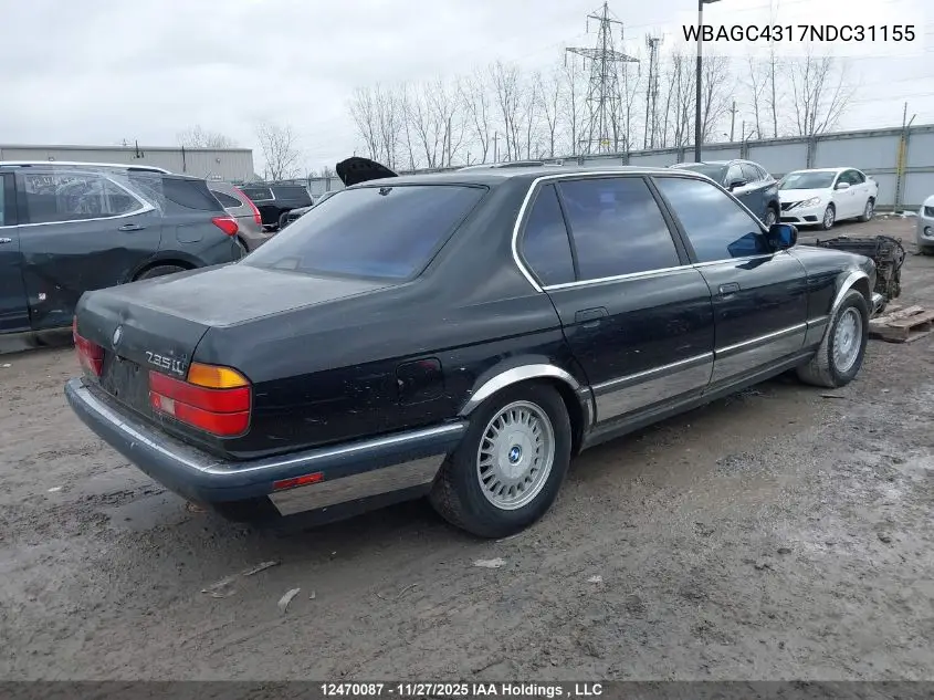 WBAGC4317NDC31155 1992 BMW 735 Il
