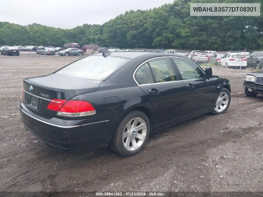 WBAHL83577DT08301 2007 BMW 750I