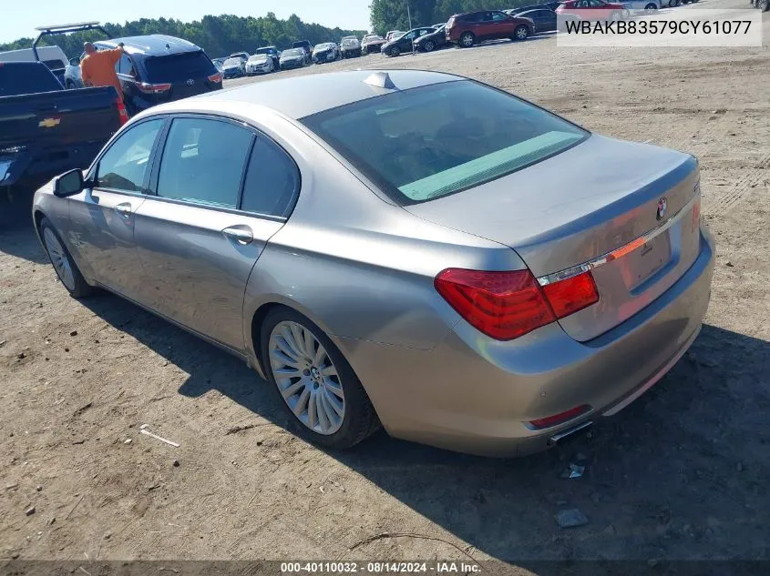 WBAKB83579CY61077 2009 BMW 750Li