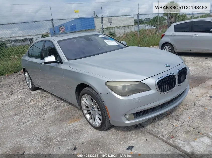 WBAKX8C51CC198453 2012 BMW Activehybrid 750Li