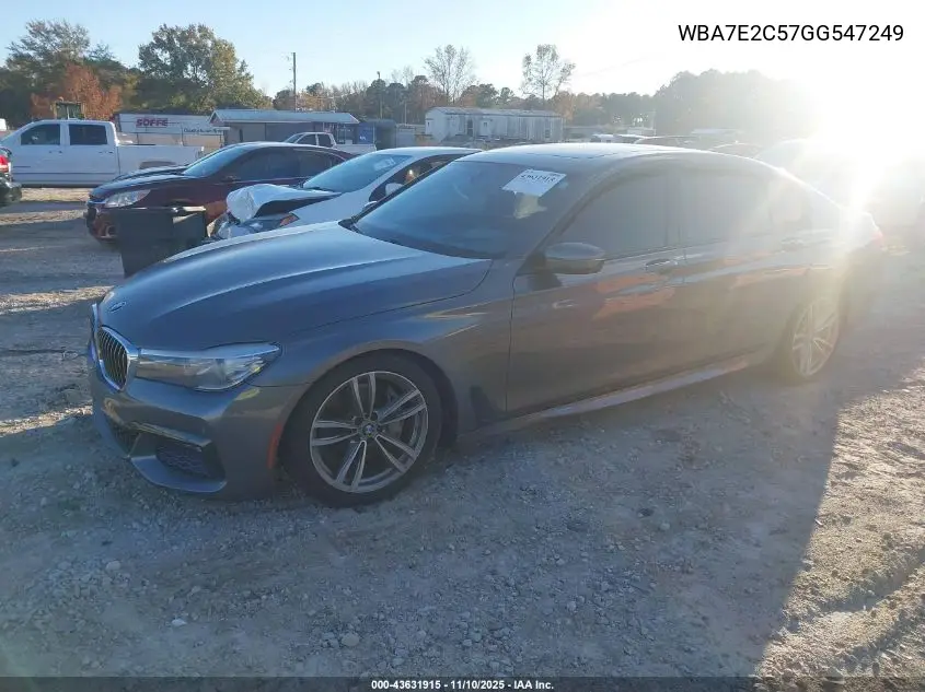 WBA7E2C57GG547249 2016 BMW 740I